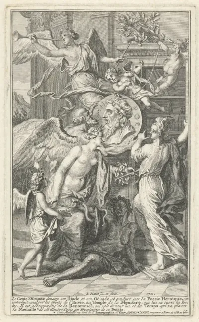 Titelpagina voor: A. Dacier, L'Iliade d'Homère, 1712