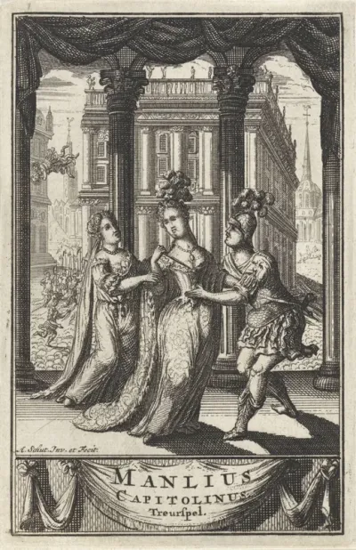 Titelpagina voor: A. de la Fosse, Manlius Capitolinus; treurspel, 1711