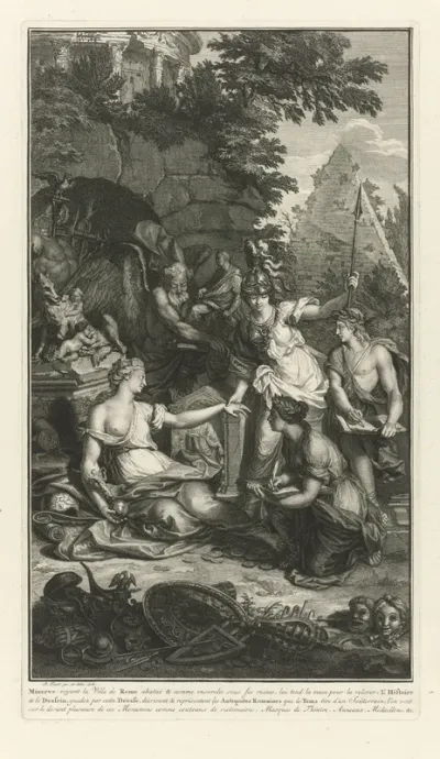 Titelpagina voor: A. H. de Sallengre, Novus thesaurus antiquitatum Romanarum, 1719
