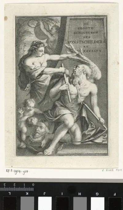 Titelpagina voor: A. Houbraken, De groote Schouburgh der Nederlantsche konstschilders en schilderessen, 1753