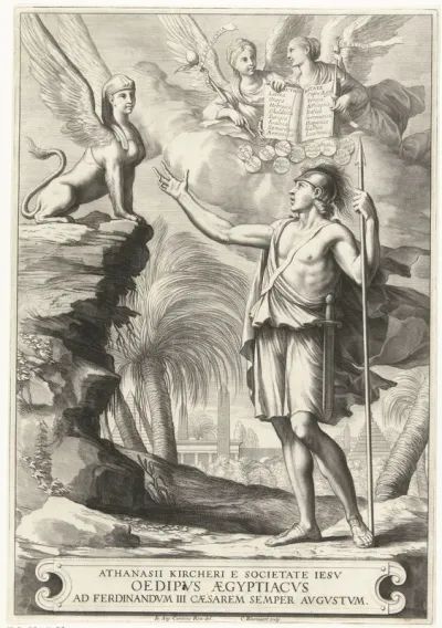 Titelpagina voor A. Kircher, Oedipus Aegyptiacus, Rome: 1652-1654