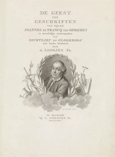 Titelpagina voor: A. Loosjes, De geest der geschriften, 1813.