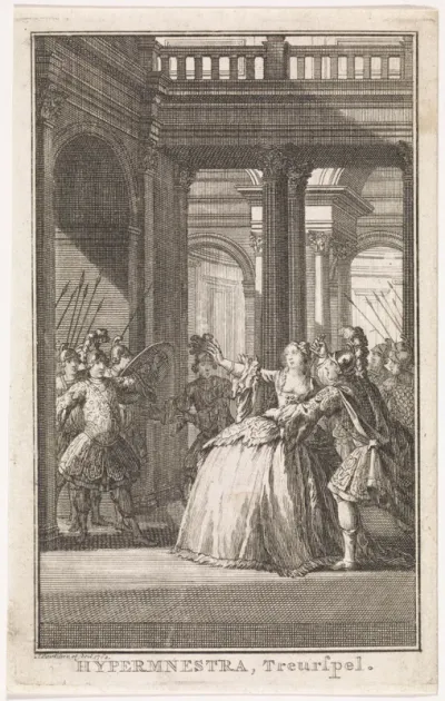 Titelpagina voor: A.M. Lemierre, Hypermnestra, treurspel, 1766