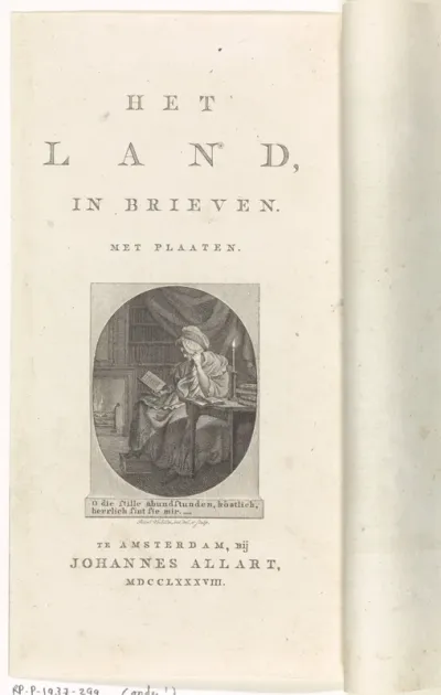 Titelpagina voor: A.M. Post, Het Land in brieven, 1788