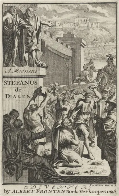 Titelpagina voor: A. Moonen, Stefanus de Diaken, 1696