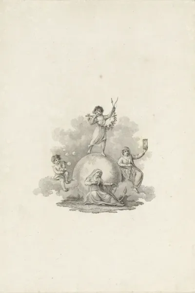 Titelpagina voor: A. Pz. Loosjes, 'De Vrouw in de Vier Tijdperken Haars Levens', 1809