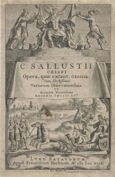 Titelpagina voor: A. Thysius jr., Opera, quæ extant, omnia, 1649