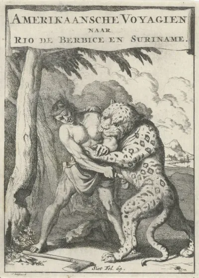 Titelpagina voor: A. van Berkel, Amerikaansche voyagien, behelzende een reis na Rio de Berbice (…), 1695