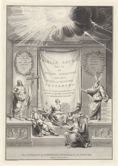 Titelpagina voor: A. van der Schuur, Biblia Sacra, 1732
