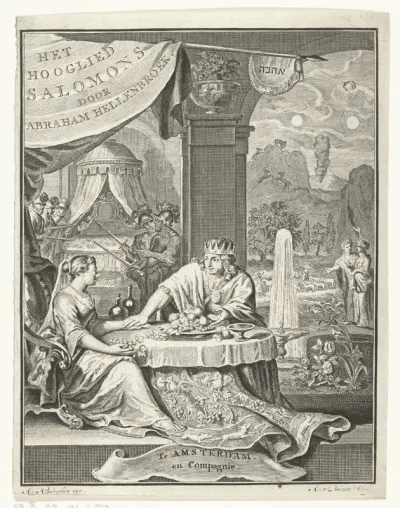 Titelpagina voor: Abraham Hellenbroek, Het Hooglied Salomons, Amsterdam: 1737.