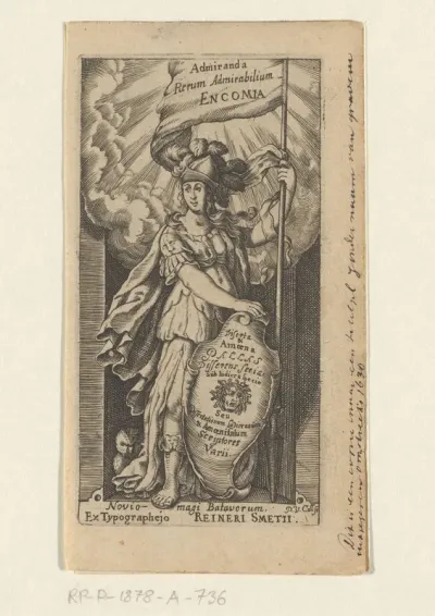 Titelpagina voor: Admiranda rerum admirabilium Encomia Noviomagi Batavorum