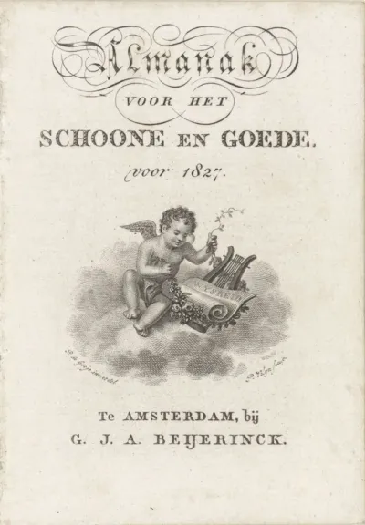 Titelpagina voor: Almanak voor het Schoone en Goede, 1827