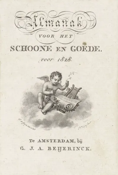 Titelpagina voor: Almanak voor het Schoone en Goede, 1828