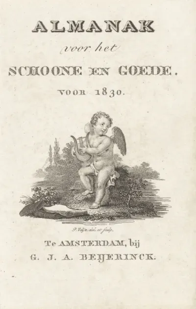 Titelpagina voor: Almanak voor het Schoone en Goede, 1830
