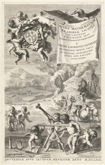 Titelpagina voor: André Tacquet, Opera mathematica, 1669