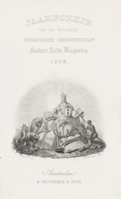 Titelpagina voor: Anoniem, Jaarboekje van het Koninklijk Genootschap Natura Artis Magistra, 1863