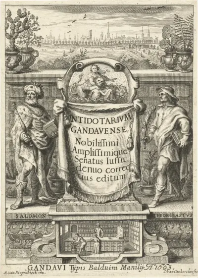 Titelpagina voor: Antidotarium Gandavense. Gent, 1663