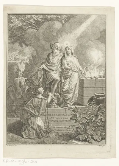 Titelpagina voor: Arnold Hoogvliet, Abraham de aartsvader, in XII Boeken, s.a.