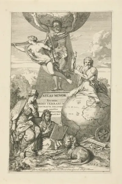 Titelpagina voor: Atlas minor sive totius orbis terrarum contracta delineata, 168X