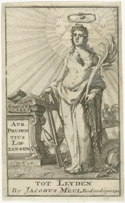 Titelpagina voor: Aurelius Prudentius Klemens, Lofzangen, 1712