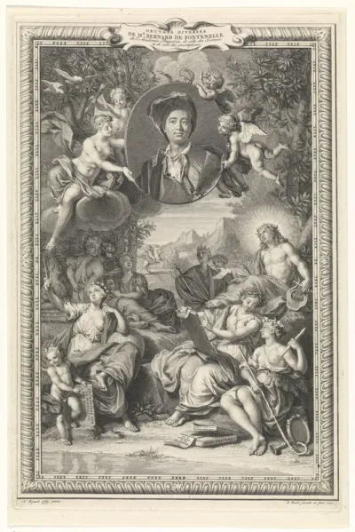 Titelpagina voor: B. de Fontenelle, Oeuvres diverses de M. Bernard Fontenelle, 1728