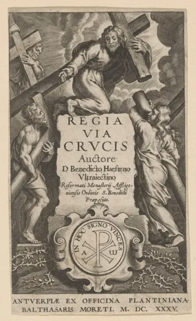 Titelpagina voor: B. van Haeften, Regia via Crucis, Antwerpen, 1635