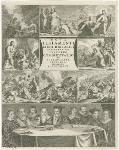 Titelpagina voor: Balduinus Walaeus, Novi Testamenti libri historici (...), 1653 en 1662