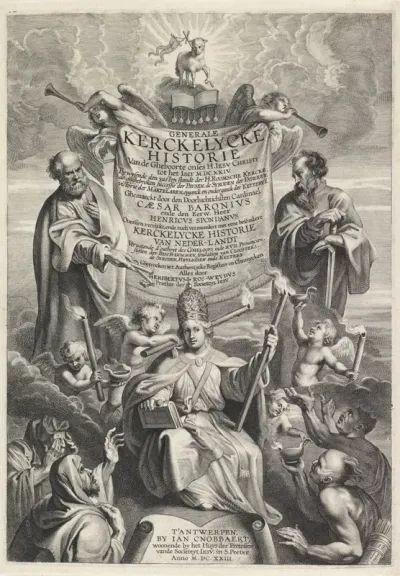 Titelpagina voor: Baronius, C. Generale Kerckelycke Historie, 1623.