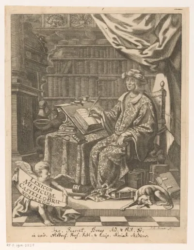 Titelpagina voor: Bartolomeo Castelli en Jacob Pancratius Bruno, Amaltheum Castello-Brunonianum sive Lexicon Medicum, 1688