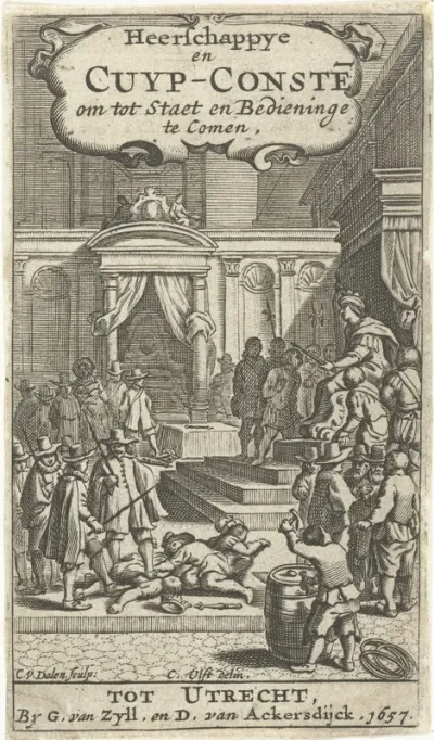 Titelpagina voor: Bedekte konsten in regeringen en heerschappien, Utrecht 1657