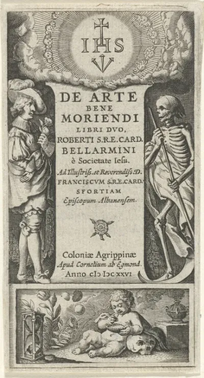 Titelpagina voor: Bellarmino, De Arte Bene Moriendi, 1626