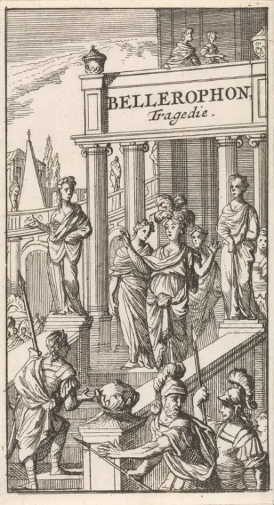 Titelpagina voor "Bellerophon", in: P. Quinault, Le theatre, deel II, 1697