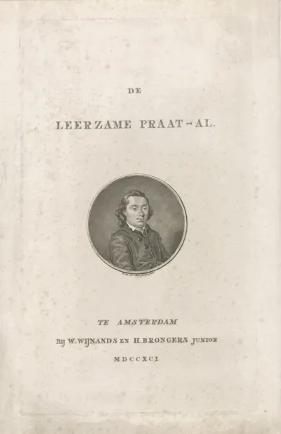Titelpagina voor: Bernardus Bosch, De leerzame praat-al, 1791