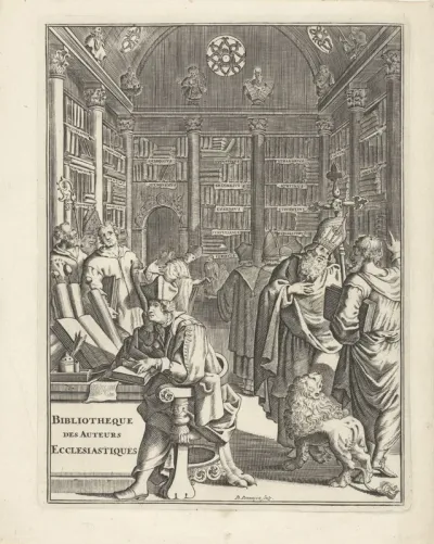 Titelpagina voor: Bibliotheque des Auteurs Ecclesiastiques, zonder jaartal