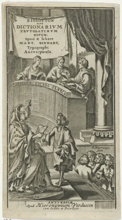 Titelpagina voor: Biglotton amplificatum sive Dictionarium teutonico-latinum novum, 1694
