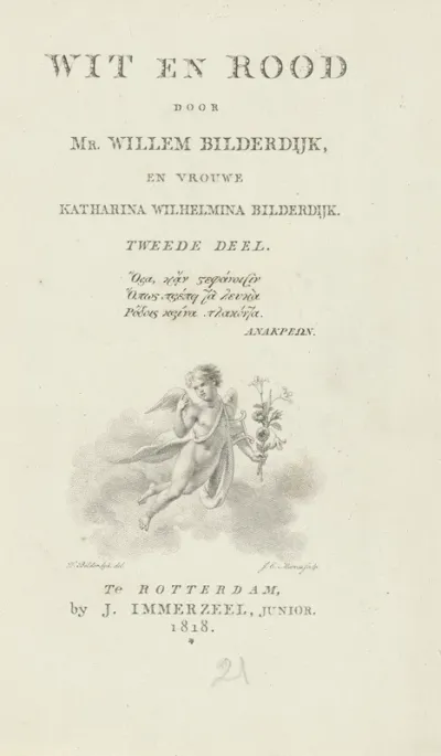 Titelpagina voor: Bilderdijk, Wit en Rood, 1818
