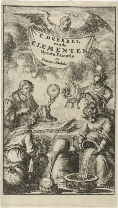 Titelpagina voor: C. Drebbel, Grondige oplossinge van de natuur en eygenschappen der elementen, 1688