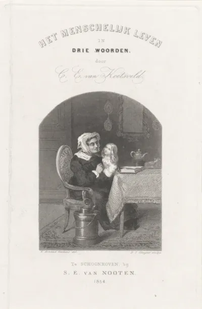 Titelpagina voor: C.E. van Koetsveld, Het menschelijk leven, 1854.