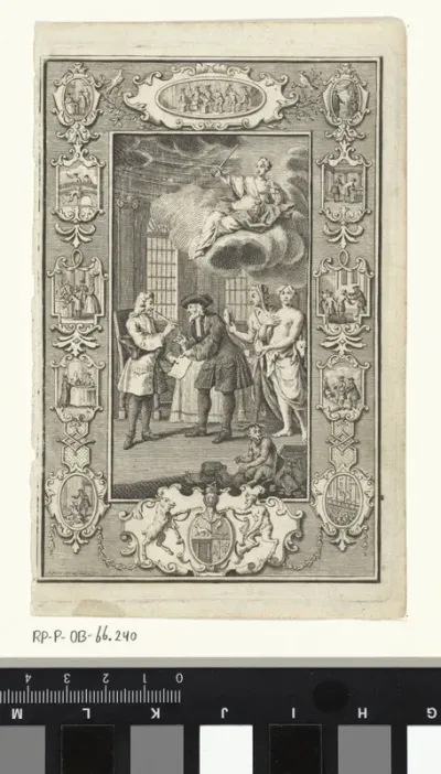 Titelpagina voor: C. Lonius, Den bedrieger gestorven of Doode smous, 1740