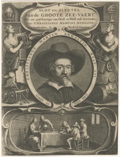 Titelpagina voor: C.M. Anhaltin, Slot en sleutel van de Groote Zee-vaert, 1659