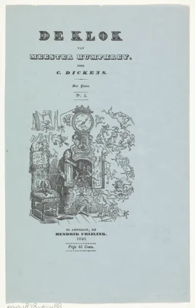 Titelpagina voor: Charles Dickens, De klok van meester Humphrey, 1840