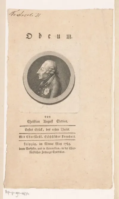 Titelpagina voor: Christian August Clodius, Odeum, 1784