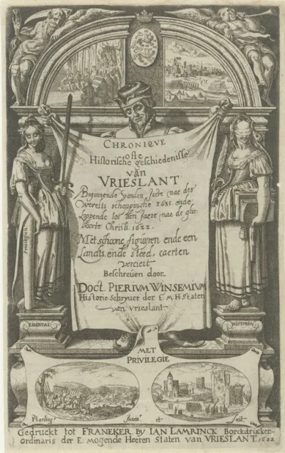 Titelpagina voor Chronique ofte Historische Geschiedenisse van Vrieslant, 1622