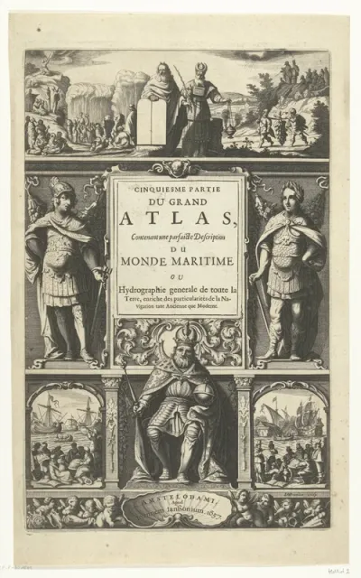 Titelpagina voor 'Cinquiesme partie du grand Atlas (...) du Monde Maritime'