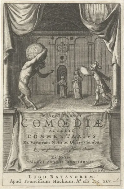 Titelpagina voor: Comoediae, Leiden 1645