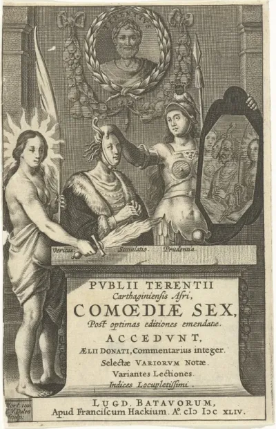Titelpagina voor: Comoediae sex, Leiden 1644