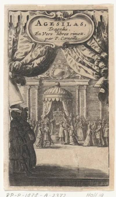 Titelpagina voor: Corneille, Pierre. Agésilas. Tragedie, 1666