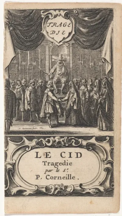 Titelpagina voor: Corneille, Pierre. Le Cid. Tragedie, 1663