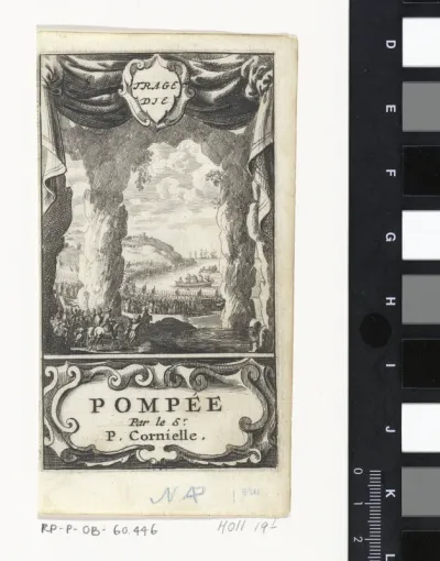 Titelpagina voor: Corneille, Pierre. Pompée. Tragedie, 1663