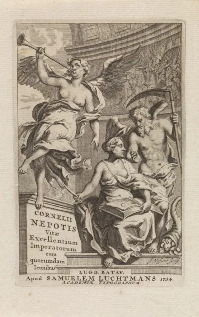 Titelpagina voor: Cornelius Nepos 'Vitae excellentium', 1734